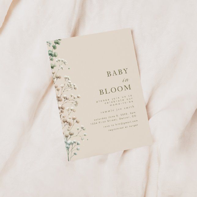 Baby in Bloom Baby Shower Invitation (Creator Uploaded)