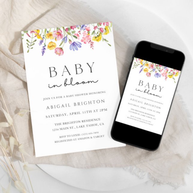 Baby in Bloom Baby Shower Invitation (Creator Uploaded)
