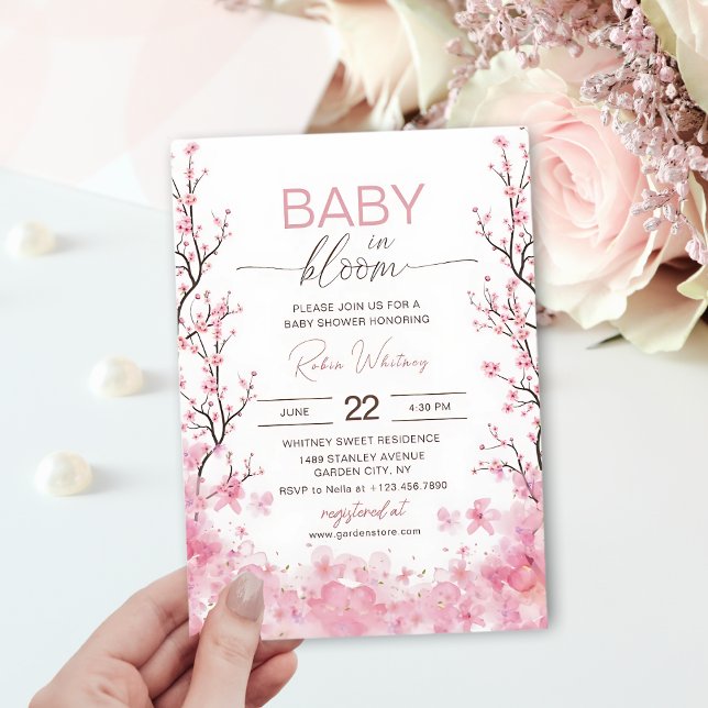 Baby in Bloom Baby Shower Invitation (Creator Uploaded)