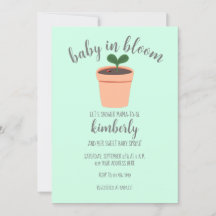Baby In Bloom Baby Shower Invitation