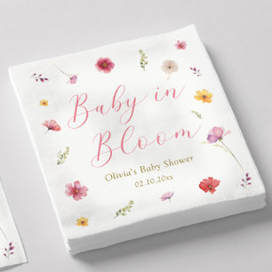 Baby in Bloom Baby Shower Napkin