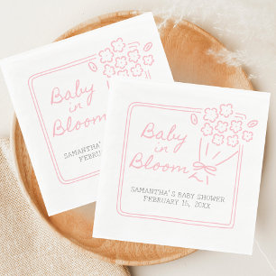 Baby in Bloom Baby Shower Napkin