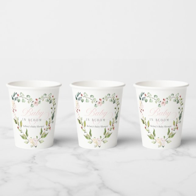Baby In Bloom Baby Shower Paper Cups (Multi)
