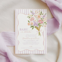 Baby in Bloom Baby Shower Purple Pink Floral