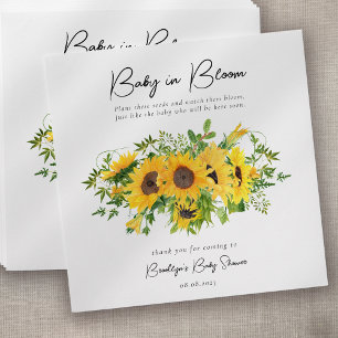 Baby in Bloom Baby Shower Seed Packet Favour Envelope