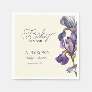 Baby In Bloom Baby Shower Spring summer floral Napkin