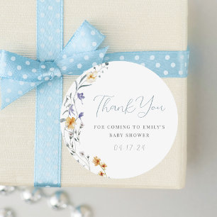 Baby in Bloom Baby Shower Thank You Classic Round Sticker