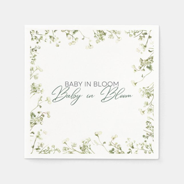 Baby in Bloom - Baby's Breath Napkin (Front)