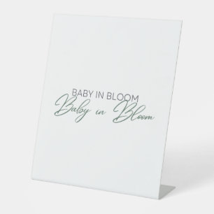 Baby in Bloom - Baby's Breath Pedestal Sign