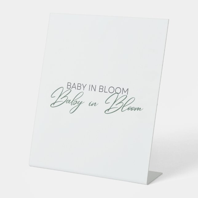 Baby in Bloom - Baby's Breath Pedestal Sign (Front)