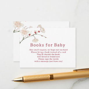 Baby in Bloom Blossom Books for Baby Shower Enclosure Card