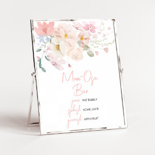 Baby in Bloom Blush Pink Floral Mum Osa Bar Poster
