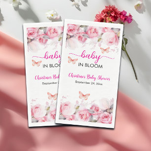 Baby in Bloom Blush Roses Baby Shower Napkin