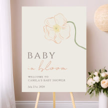 Baby in Bloom Boho Wildflower Baby Shower Welcome
