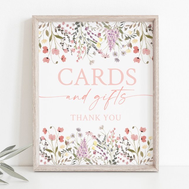 Baby In Bloom Boho Wildflower Cards and Gifts Sign (Creator Uploaded)