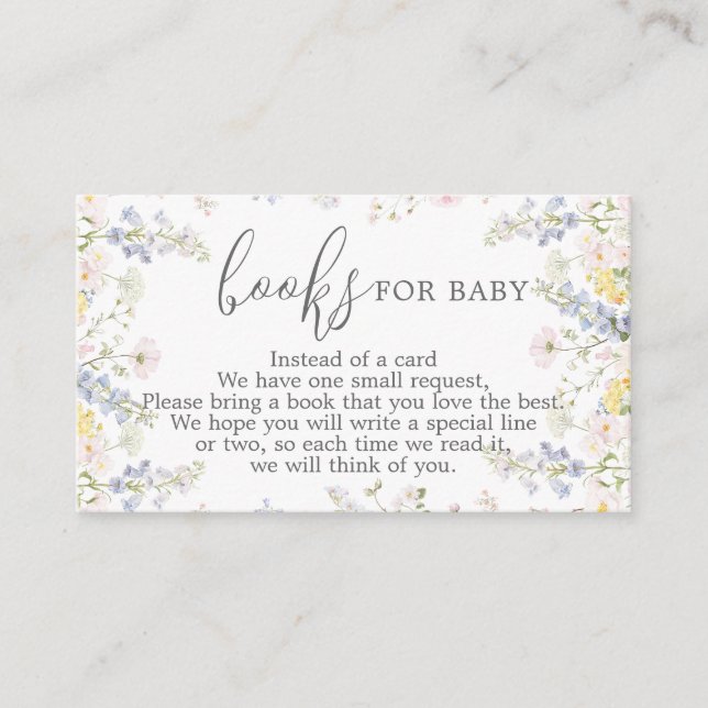 Baby in Bloom Books for Baby Request Card (Front)