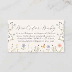 Baby in Bloom Books for Baby Shower Enclosure Card