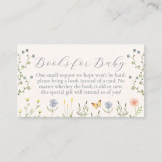 Baby in Bloom Books for Baby Shower Enclosure Card