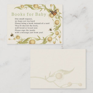 Baby in Bloom Books for Baby Shower Enclosure Card