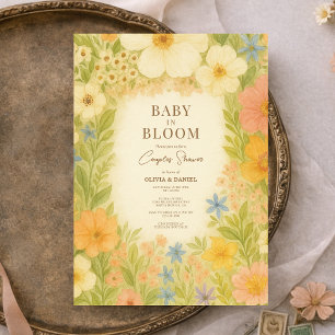 Baby in Bloom Botanical Garden Couples Shower Invitation