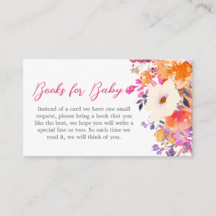 Baby in Bloom Bright Floral Books for Baby Enclosure Card