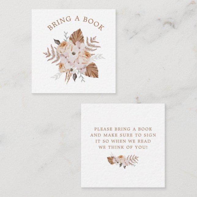 Baby In Bloom Bring a Book Enclosure Card (Front/Back)