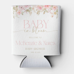 Baby in Bloom can cooler baby shower favour decor