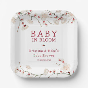 Baby in Bloom Cherry Blossom   Paper Plate