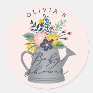 Baby in Bloom Classic Round Sticker