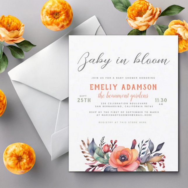 Baby in Bloom Cute Peach Garden Rustic (Creator Uploaded)