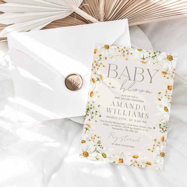 Baby in Bloom Daisy Baby Shower Invitation (Creator Uploaded)