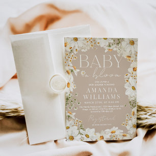 Baby in Bloom Daisy Baby Shower Invitation