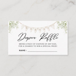 Baby in Bloom - Diaper Raffle - Black Enclosure Card