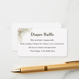 Baby In Bloom Diaper Raffle Insert Card