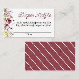  Baby in Bloom Diaper Raffle Ticket Enclosure Card