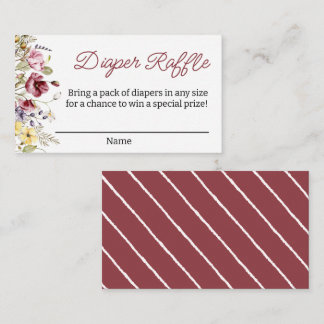  Baby in Bloom Diaper Raffle Ticket Enclosure Card
