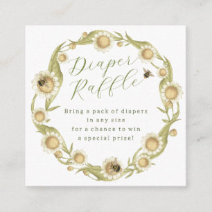 Baby in Bloom Diaper Raffle Wildflower Daisy Enclosure Card
