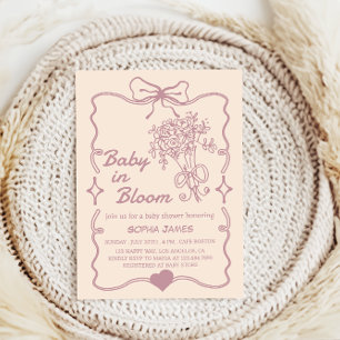 Baby in Bloom - Elegant Floral Baby Shower Invitation