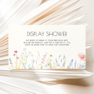 Baby in Bloom Elegant Wildflowers Display Shower Enclosure Card