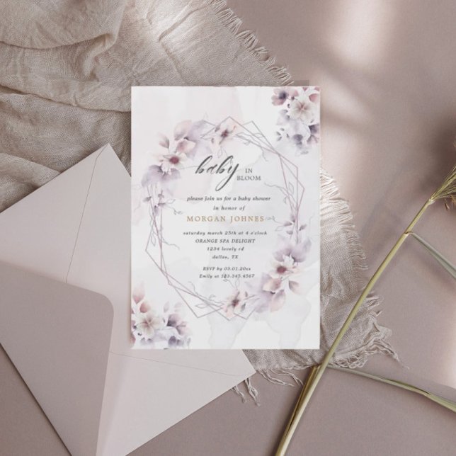 baby in bloom fall floral baby shower invite (Creator Uploaded)