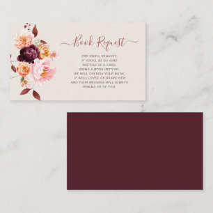 baby in bloom fall floral book request card