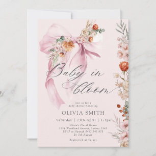 Baby in Bloom Fall Garden Baby Shower Invitation