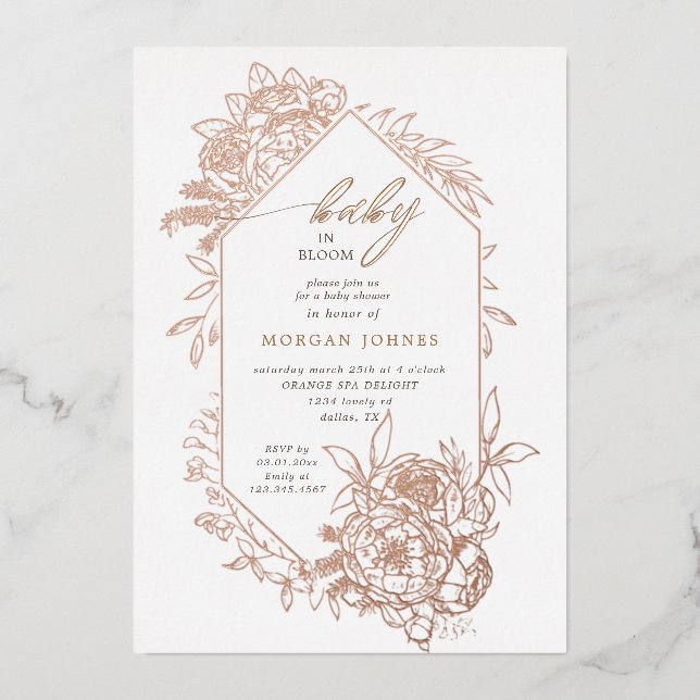 baby in bloom floral baby shower (Front)