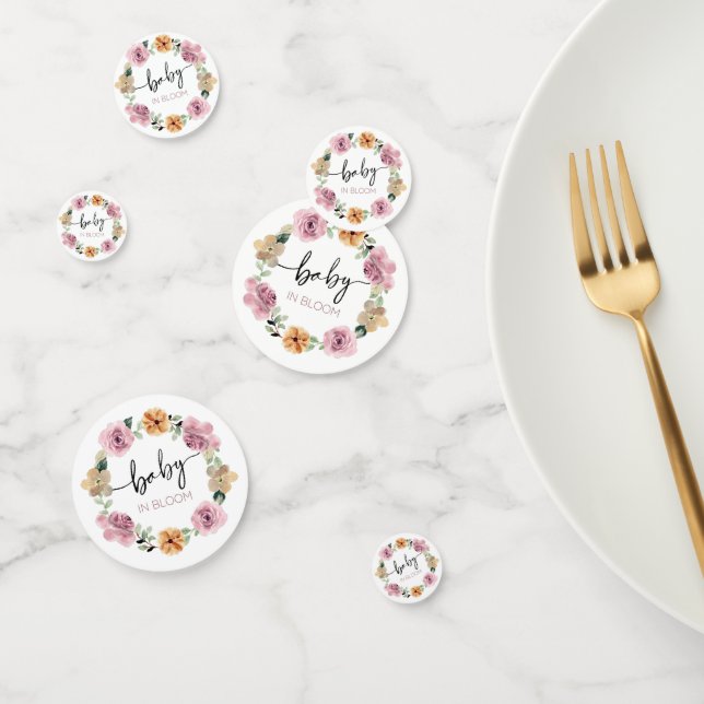 Baby In Bloom Floral Baby Shower  Confetti (Group)