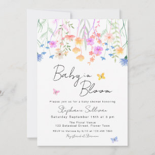 Baby In Bloom Floral Baby Shower Invitation