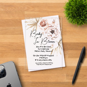Baby In Bloom floral Baby Shower invitation