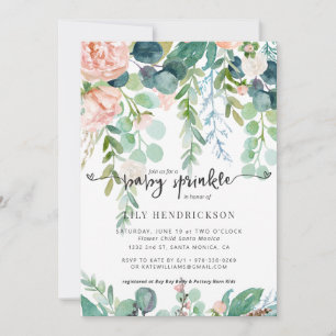 Baby in Bloom   Floral Baby Shower Invitation