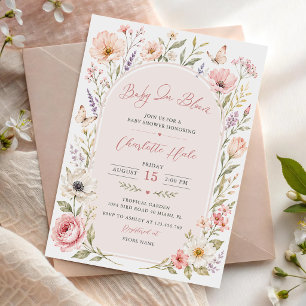 Baby In Bloom Floral Baby Shower Invitation