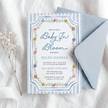 Baby in Bloom Floral Baby Shower Invitation