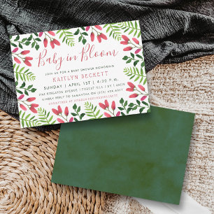 Baby In Bloom Floral Baby Shower Invitation